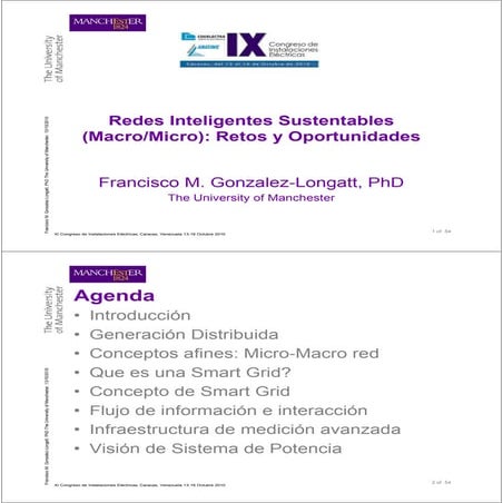 Redes Inteligentes Sustentables (Macro/Micro): Retos y Oportunidades, Caracas 10-13 de Octubre de 2010