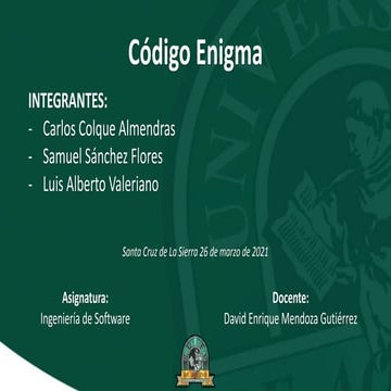Presentacion codigo enigma | PPTX