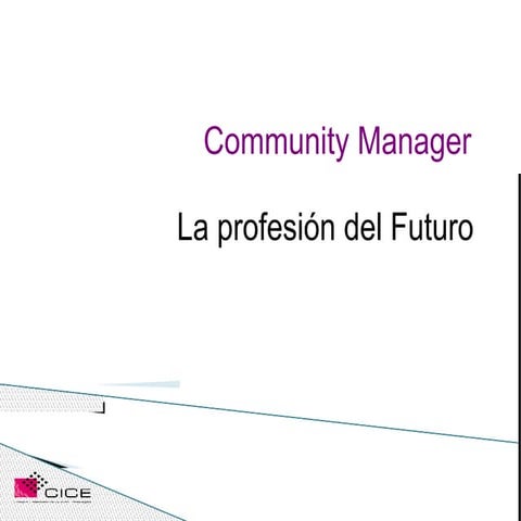 Presentacion community manager