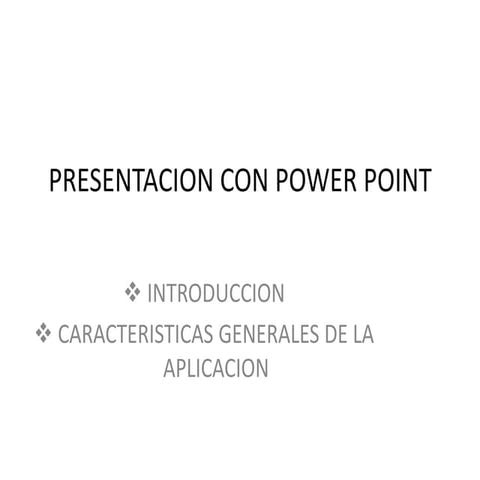 Presentacion con power point