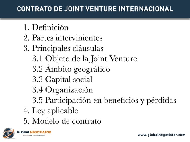 CONTRATO DE JOINT VENTURE INTERNACI...