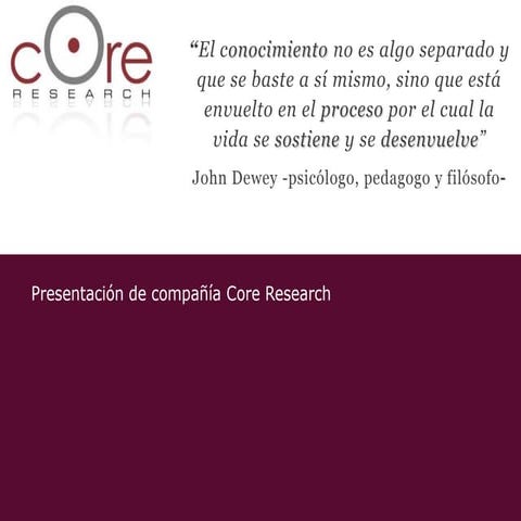 Presentacion Core Research Para Clientes Aimfa