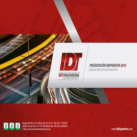 Presentación corporativa IDT Ingeniería 