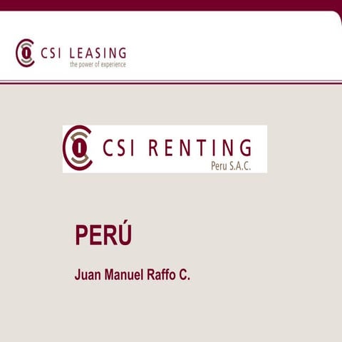 Presentacion CSI Leasing- Arrendamiento de Equipos de Tecnología