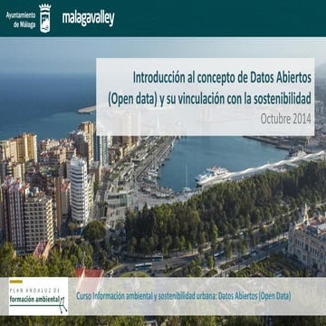 Introducción al concepto de Datos Abiertos y su vinculación con la sostenibil...