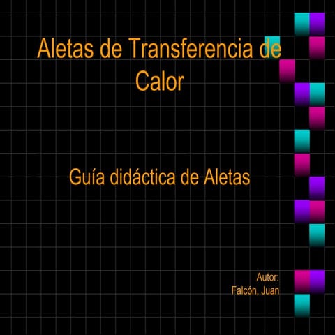 Aletas de transferencia de calor