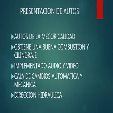 Presentacion de autos