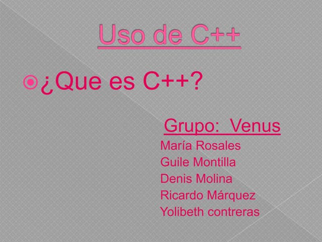 Presentacion de c++