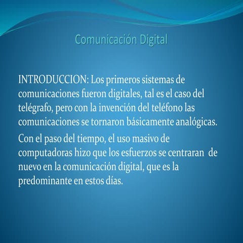 Presentacion de comunicación digital | PPTX