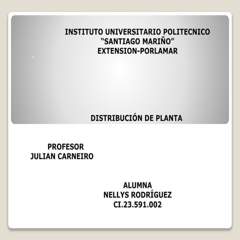 Presentacion de distribucion de planta