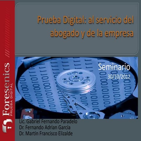 Presentacion de FORESENICS - DTS2012