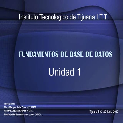 Componentes de un sistema de base de datos | PDF