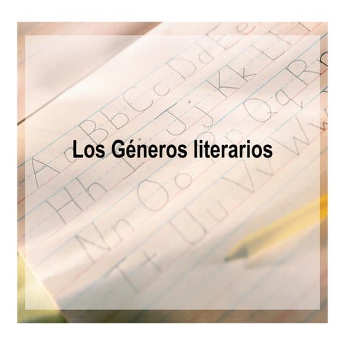 Presentación de géneros literarios 