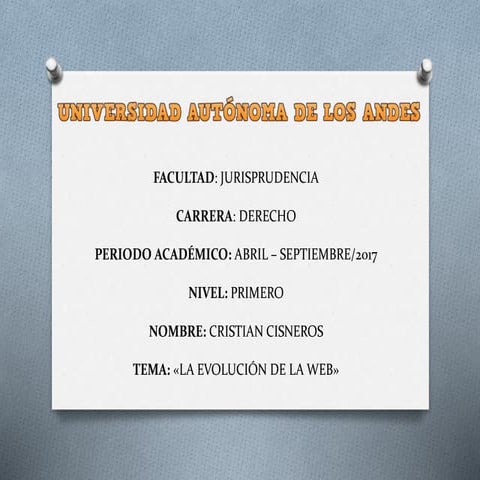 Presentacion de Informatica sobre la Evolucion de la Web