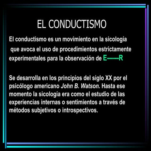 Filosofía 1.- El Conductismo