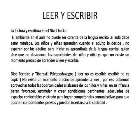 lectura y escritura en el Nivel Inicial:LER Y ESCRIBIR.pptx