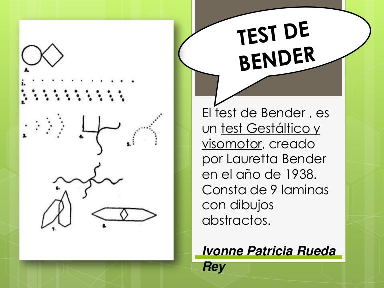 Presentacion del test de bender