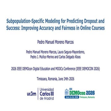 MOOC Dropout Prediction Using Machine Learning Techniques: Review and ...