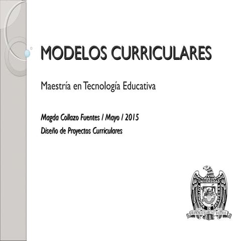 Presentacion de modelos curriculares