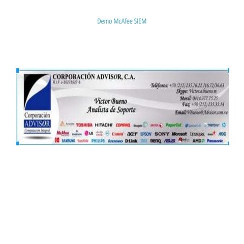 Presentacion demo mc afee siem