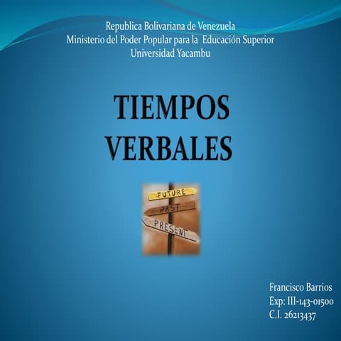 Presentacion de power point tiempos verbales