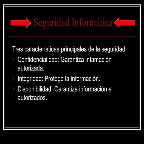 Presentacion De Seguridad En Informatica