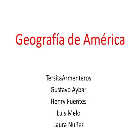 Geografia de AMERICA