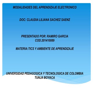 Modalidades del aprendizaje electro...