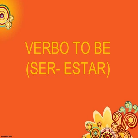 Verbo TO BE
