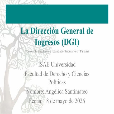 La Dirección General de Ingresos (DGI) en Panamá: Regulación y ...