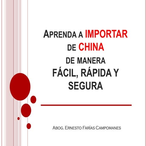 Aprende Como Importar de China de manera práctica y Segura | PDF