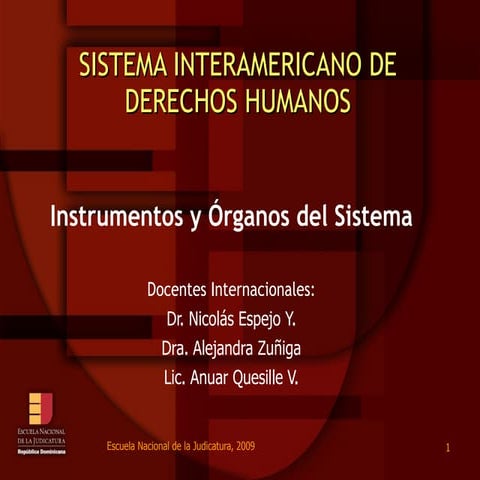 ENJ-3-200 Sistema Interamericano de Derechos Humanos