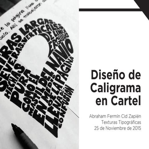 Diseño de Caligrama en Cartel