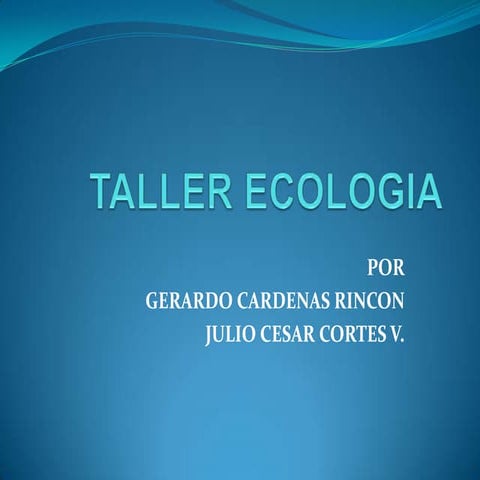 Presentacion  ecologia