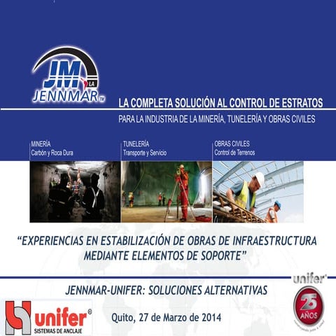Jennmar - Pernos de sujeción y sistemas de soporte | PDF
