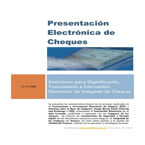 Presentacion Electrónica de Cheques