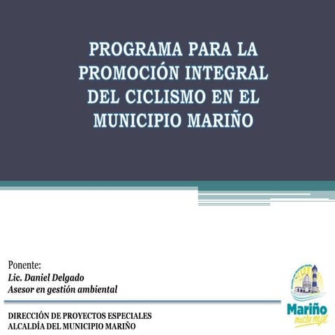 Presentación Ciclovías Alcaldía de Mariño en el Segundo Encu 