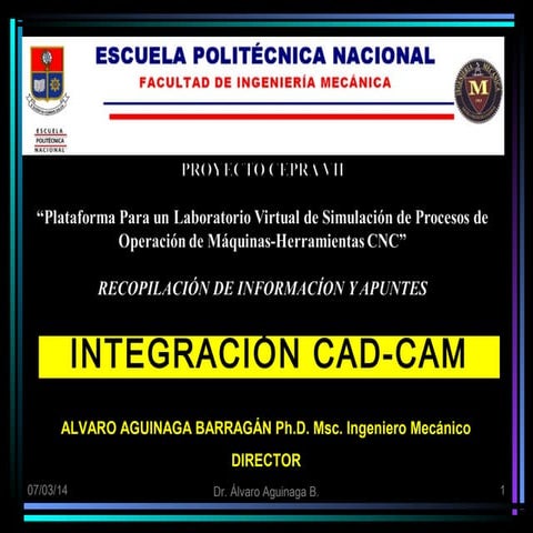 Presentaciones de apuntes de integración cad cam | PPT