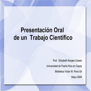 Presentaciones científicas