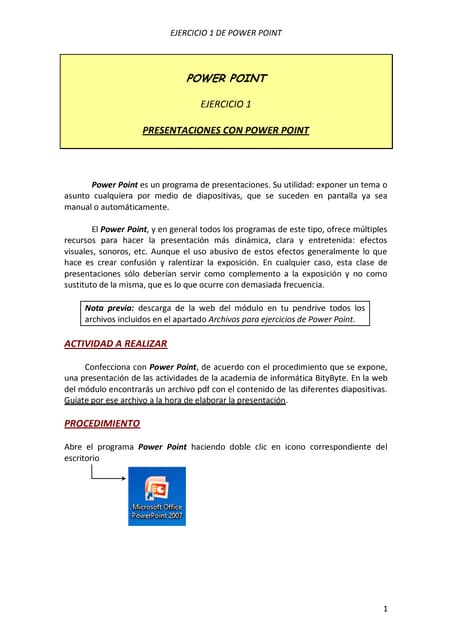 Practicas de power point 1 | PDF