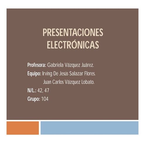 Presentaciones electrónicas