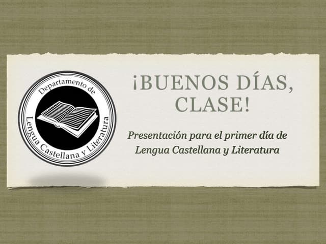 Presentación Primer día