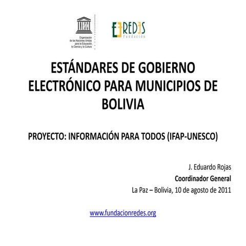 Estándares de gobierno electrónico municipal 