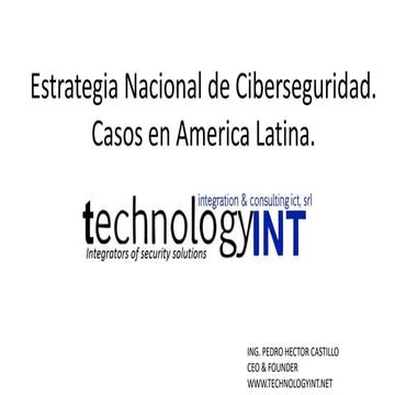 Presentacion estrategia nacional de ciberseguridad y su incidencia en los ata...