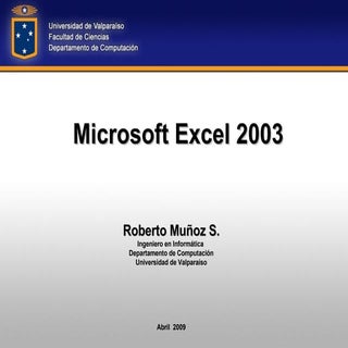 Presentacion Microsoft Excel - Parte 1