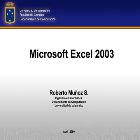 Presentacion Microsoft Excel - Parte 1