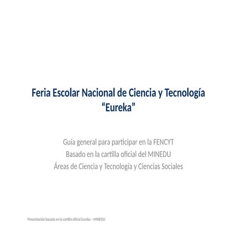 Guía Completa para Participar en la Feria Escolar Nacional de Ciencia y ...