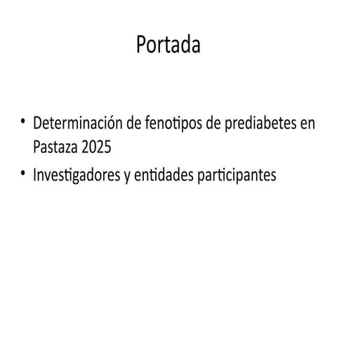 Caso de fenotipos de prediabetes en pastaza 2025 borrador de proyecto