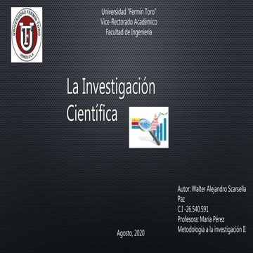 La investigación científica. tematica II y III Presentación final