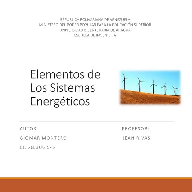 Elementos de Los Sistemas Energéticos PDF